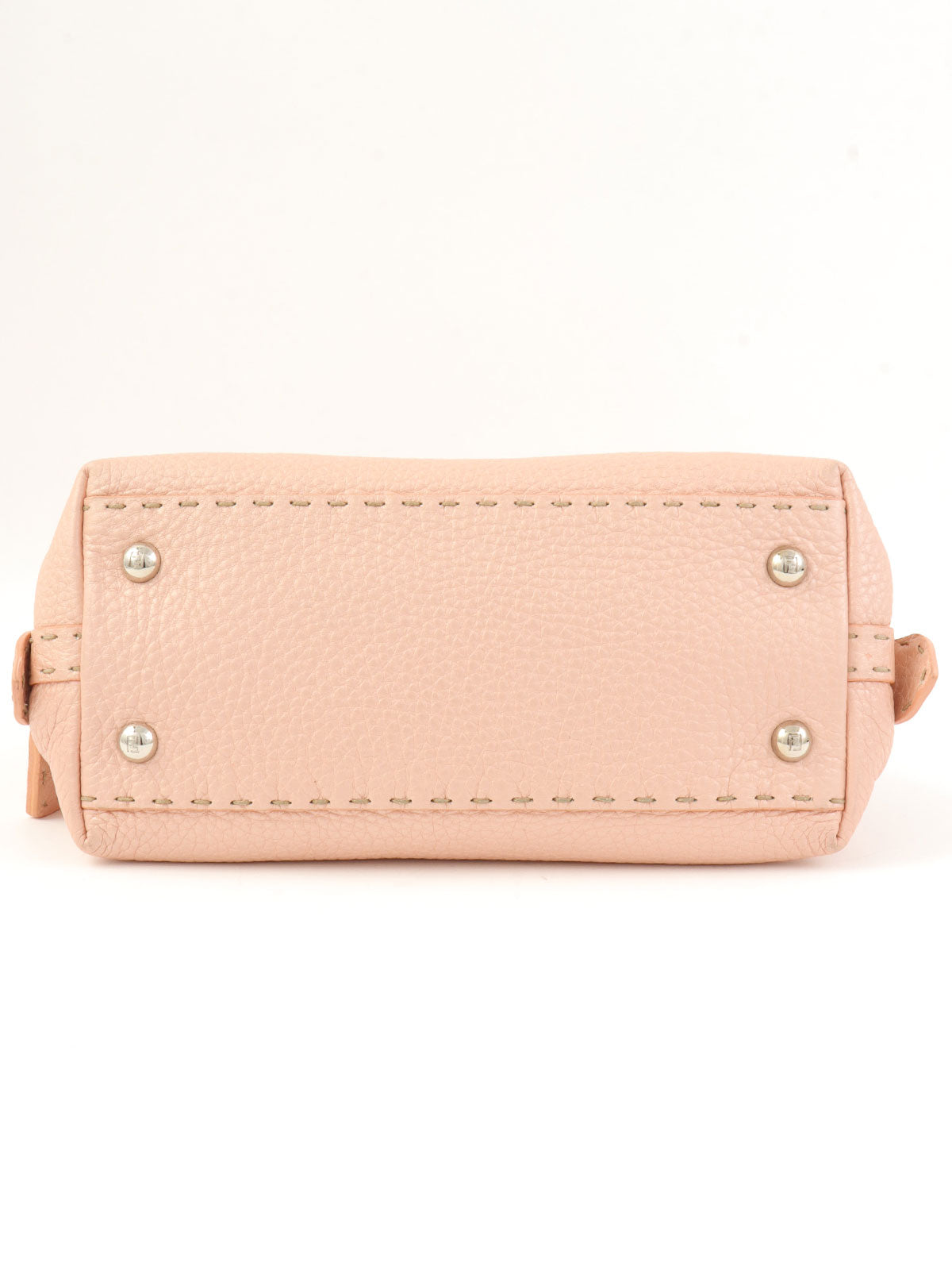 ロゴプレートハンドバッグ ピンク