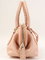 ロゴプレートハンドバッグ ピンク