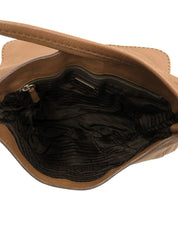 ロゴプレートワンショルダーバッグ ブラウン