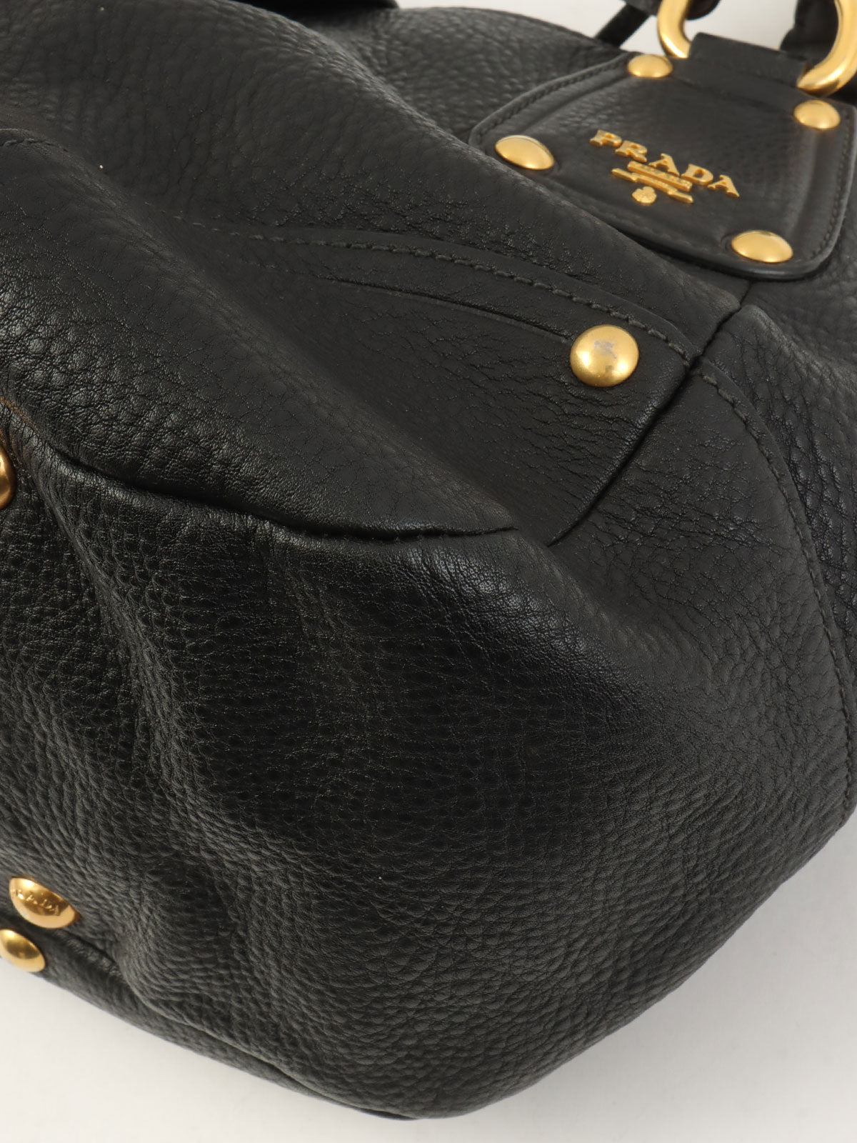 Logo Plate Tote Bag Black