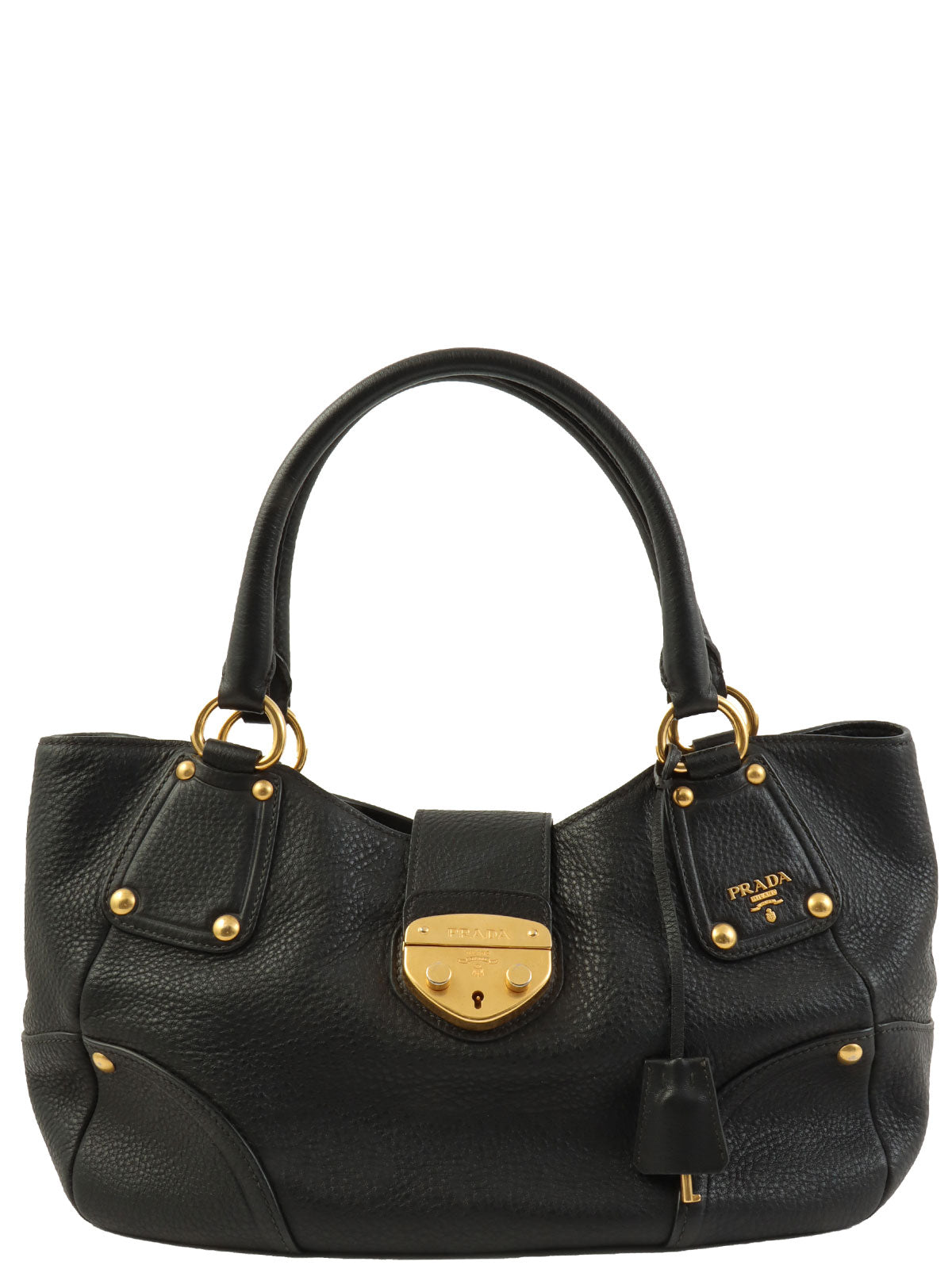 Logo Plate Tote Bag Black