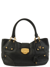 Logo Plate Tote Bag Black