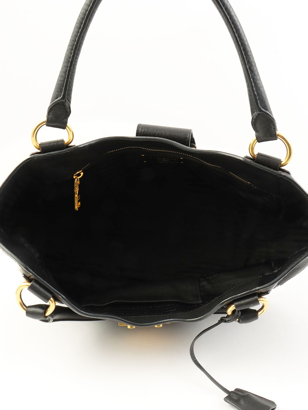 Logo Plate Tote Bag Black