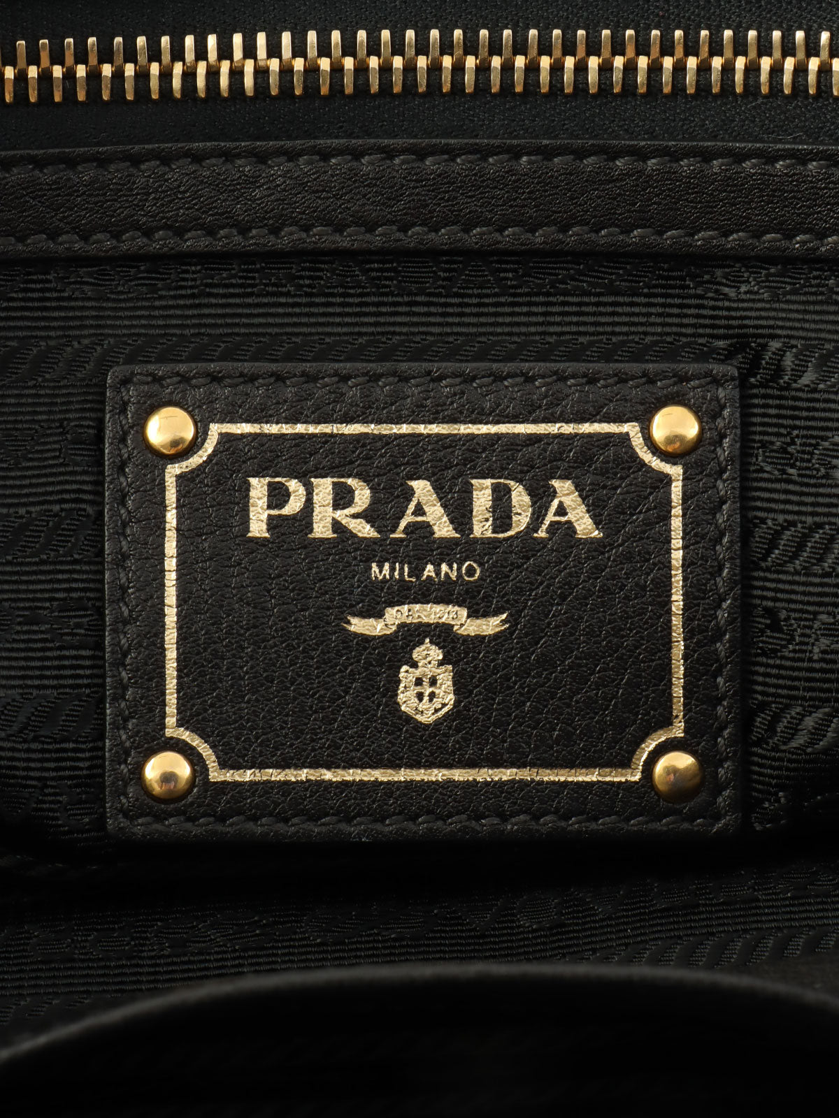 Logo Plate Tote Bag Black