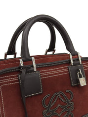 波尔多红/深棕色麂皮Anagram Amazona手提包