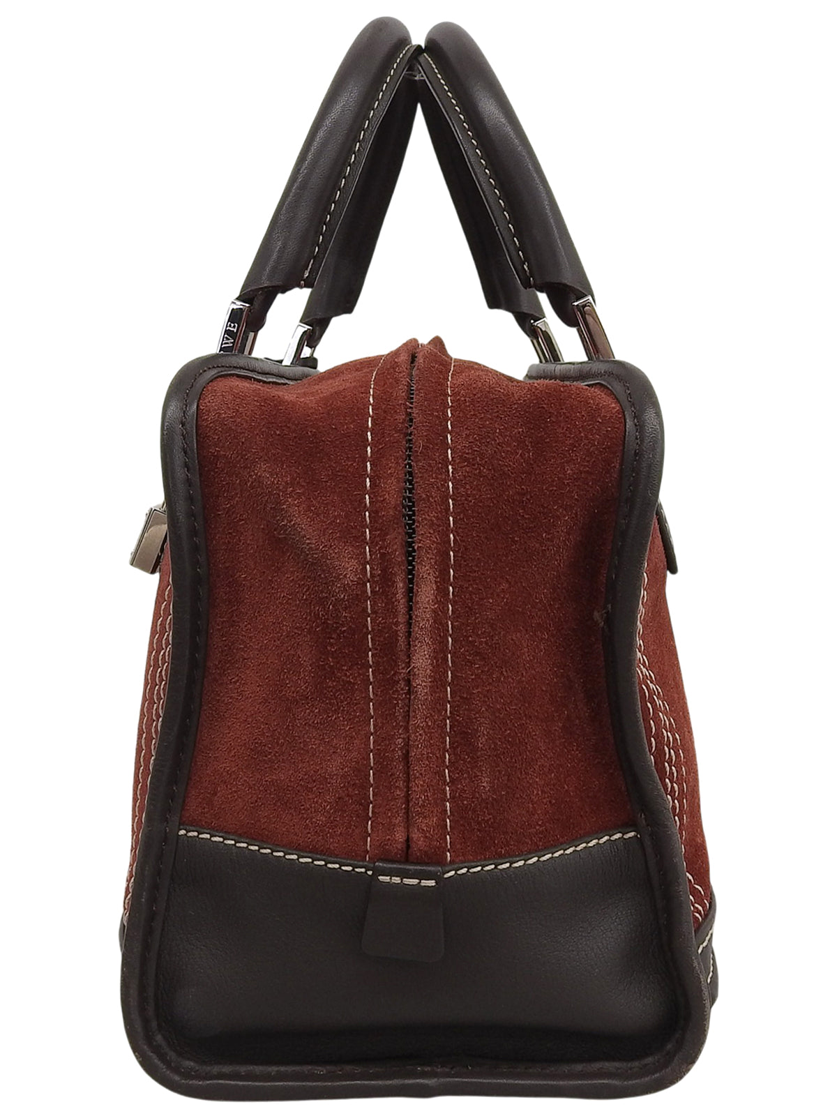 波尔多红/深棕色麂皮Anagram Amazona手提包