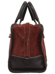 波尔多红/深棕色麂皮Anagram Amazona手提包