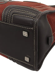 波尔多红/深棕色麂皮Anagram Amazona手提包