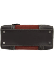 波尔多红/深棕色麂皮Anagram Amazona手提包