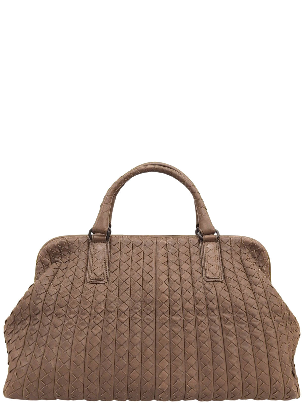 棕色编织手提包