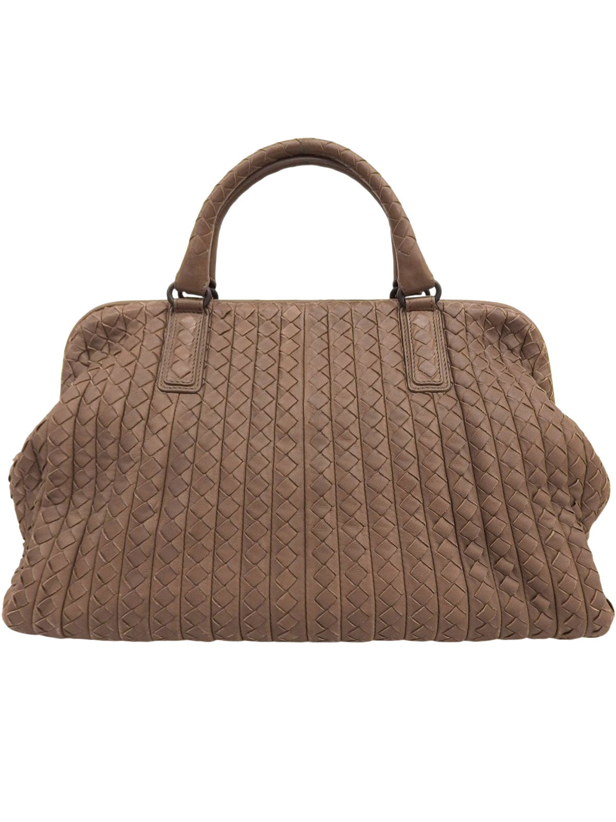 棕色编织手提包