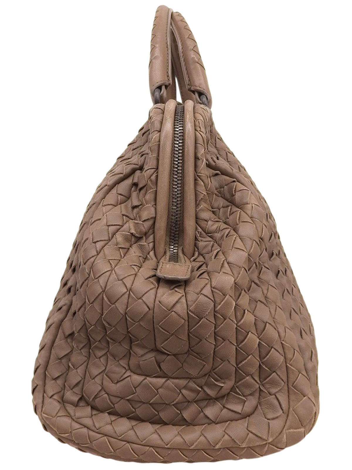 棕色编织手提包