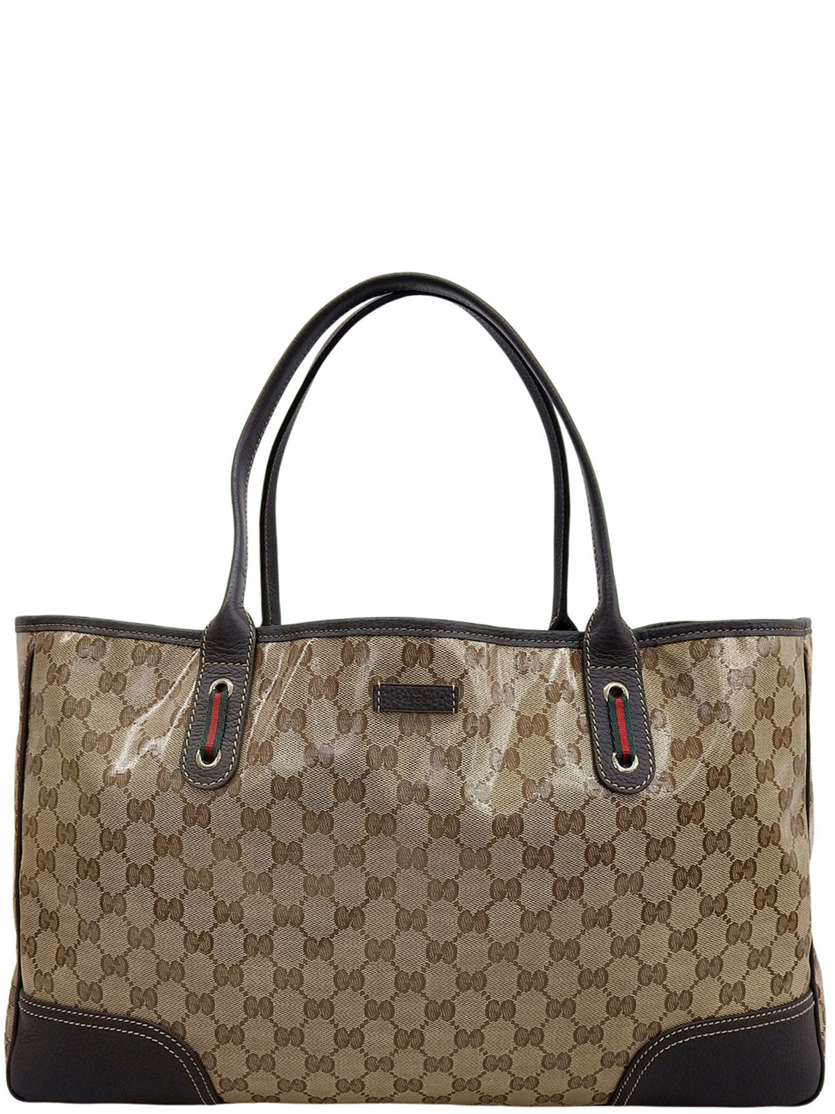 GG水晶图案雪莉酒系列手提包 米色/棕色