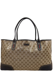 GG水晶图案雪莉酒系列手提包 米色/棕色