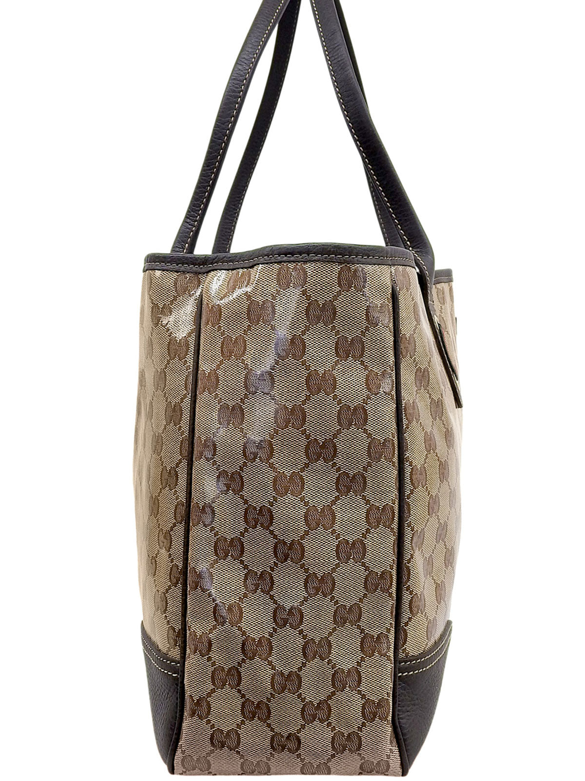 GG水晶图案雪莉酒系列手提包 米色/棕色