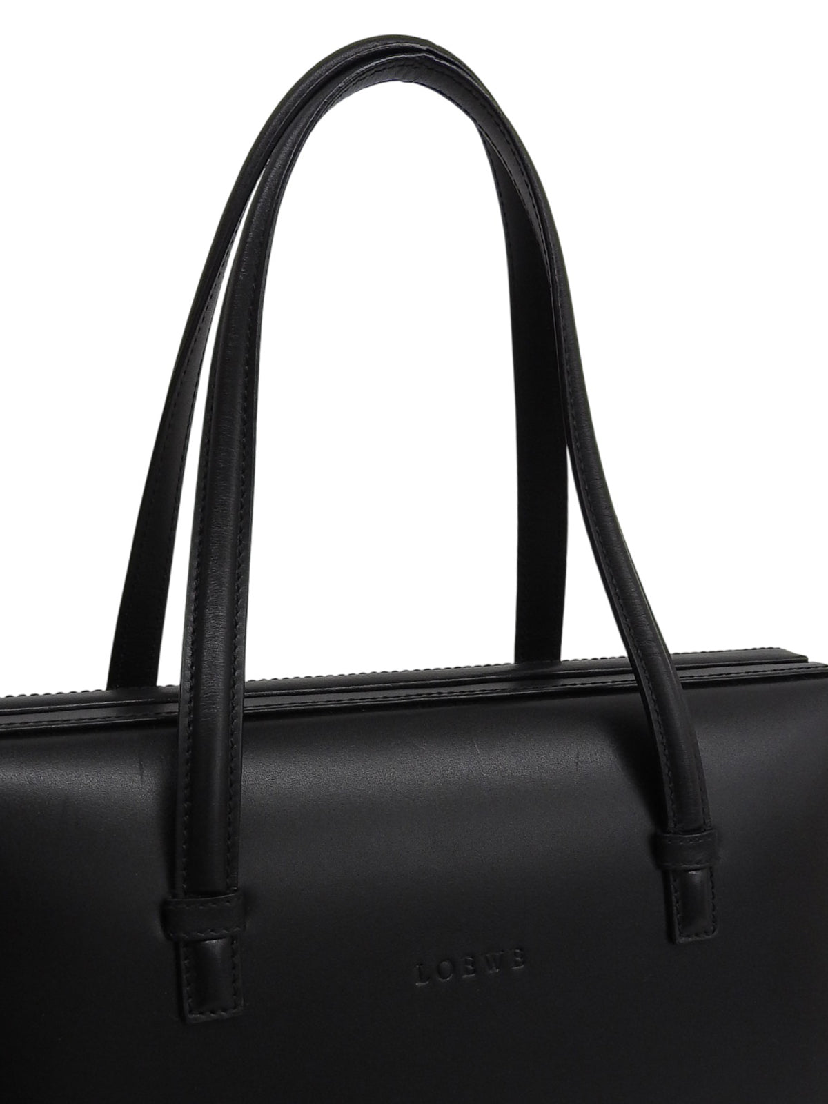 黑色压纹Logo手提包