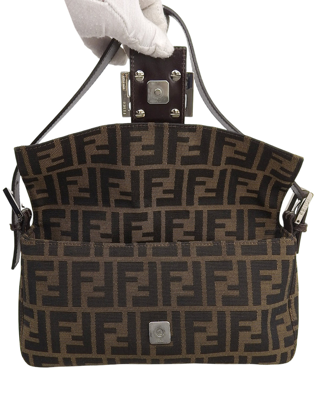 FF Zucca 图案妈妈水桶棕色