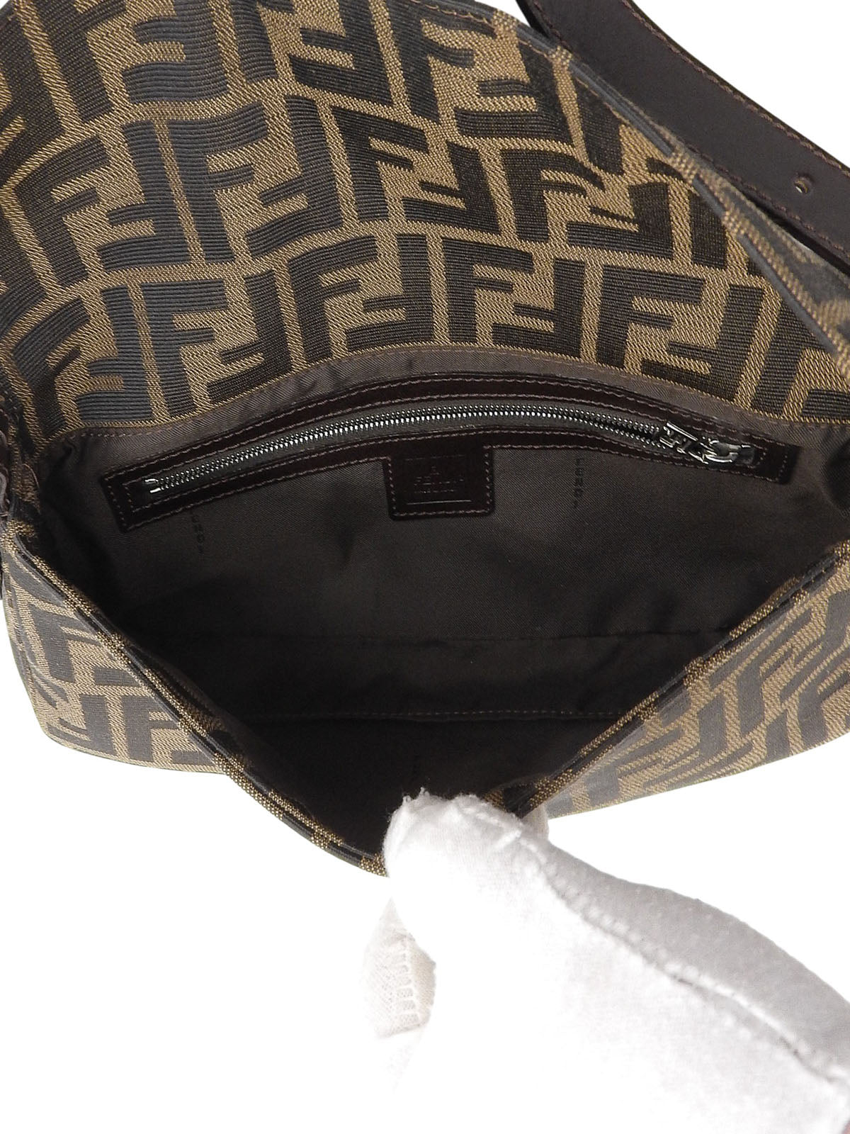 FF Zucca 图案妈妈水桶棕色