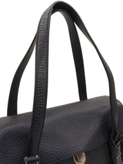 Logo Plate Ribbon Motif Bag Black