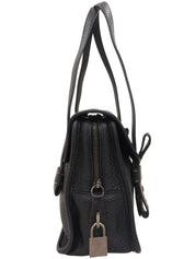 Logo Plate Ribbon Motif Bag Black