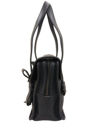 Logo Plate Ribbon Motif Bag Black