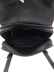 Logo Plate Ribbon Motif Bag Black