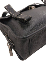 Logo Plate Ribbon Motif Bag Black