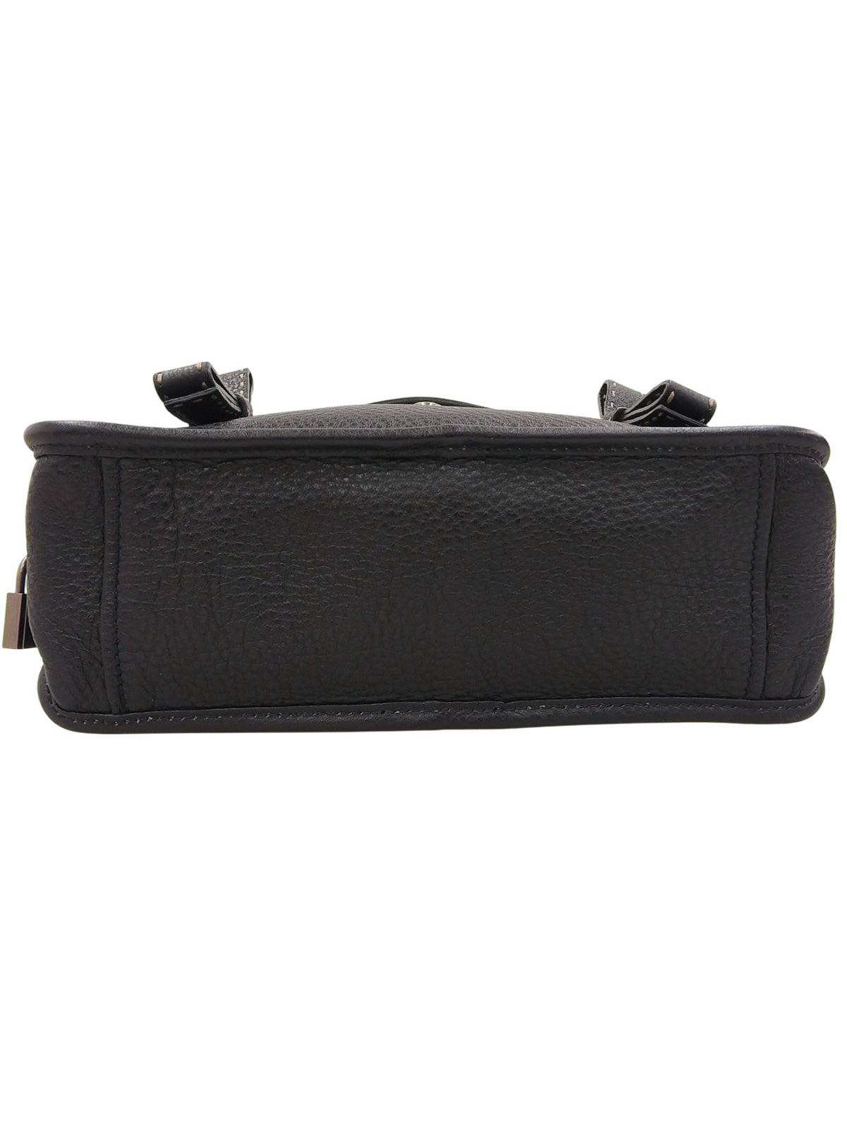 Logo Plate Ribbon Motif Bag Black