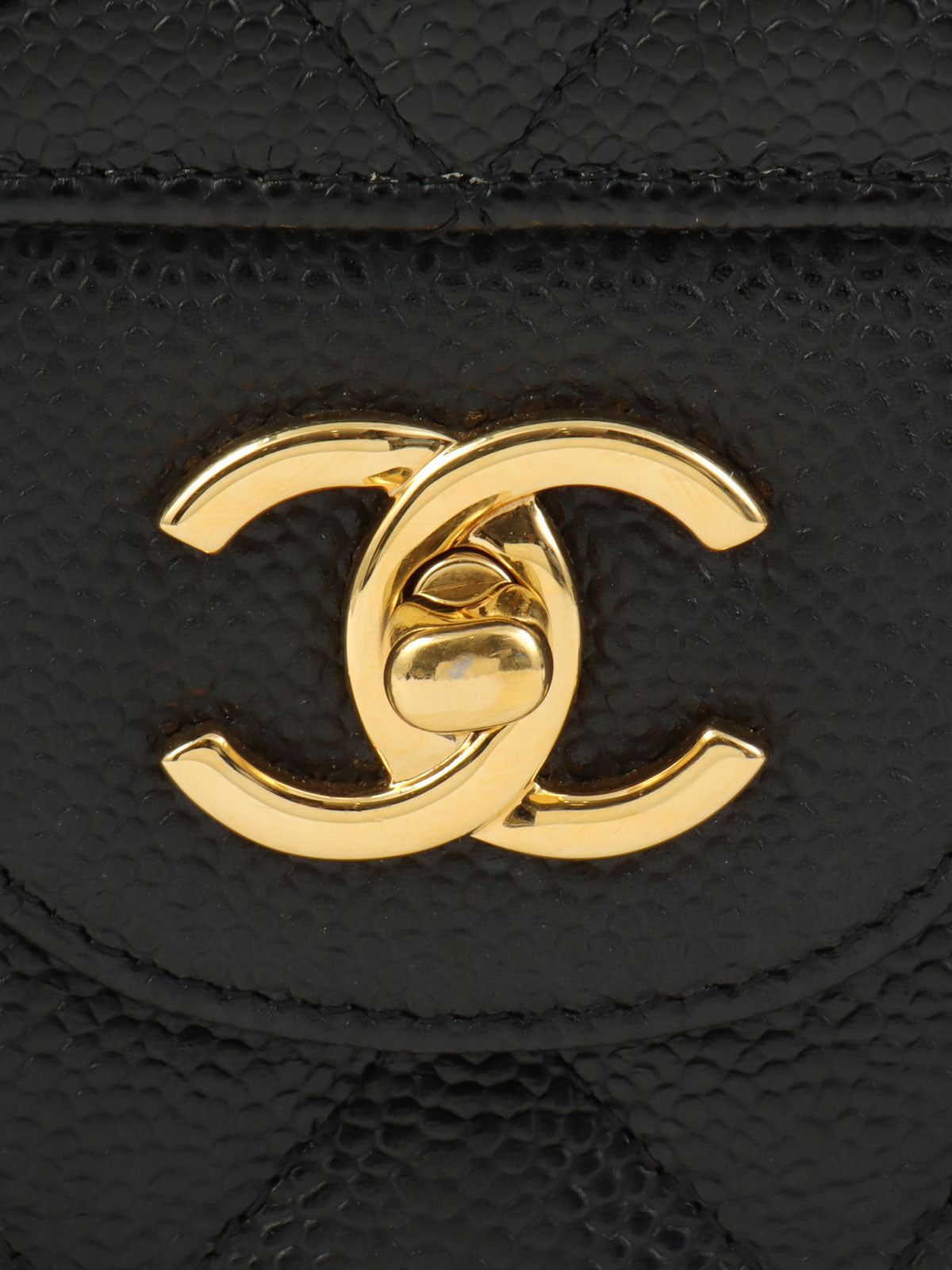 2012款鱼子酱纹经典翻盖链条包 30黑色