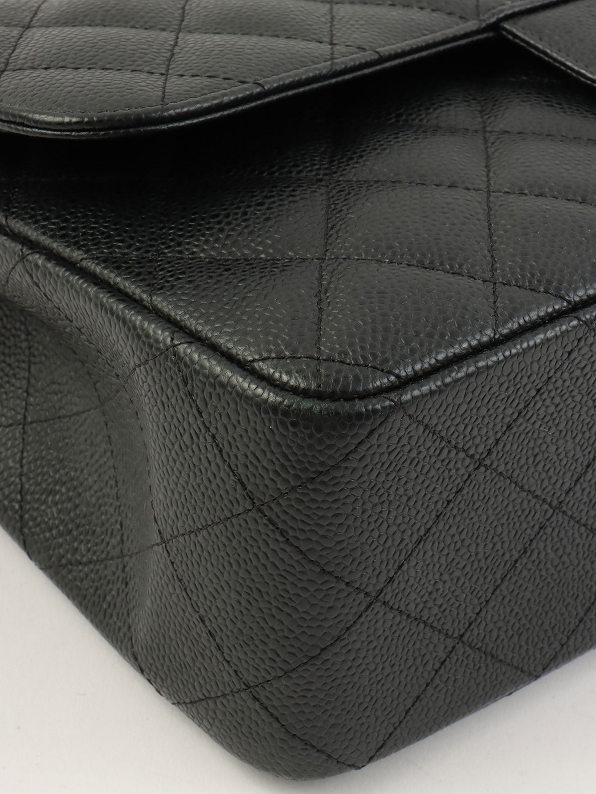 2012款鱼子酱纹经典翻盖链条包 30黑色