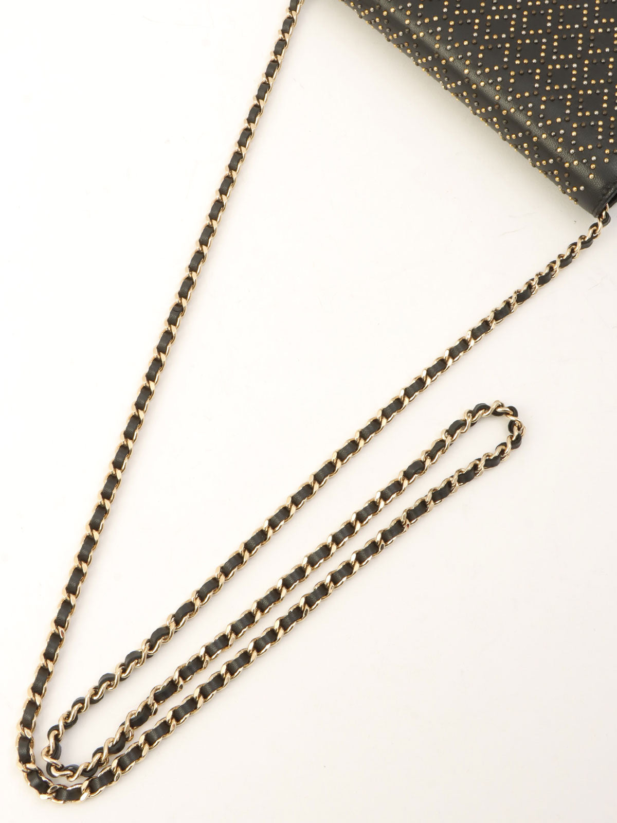 Around 2016 Made Studded CC Mark Wallet on Chain Black
