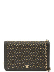 Around 2016 Made Studded CC Mark Wallet on Chain Black