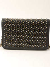Around 2016 Made Studded CC Mark Wallet on Chain Black