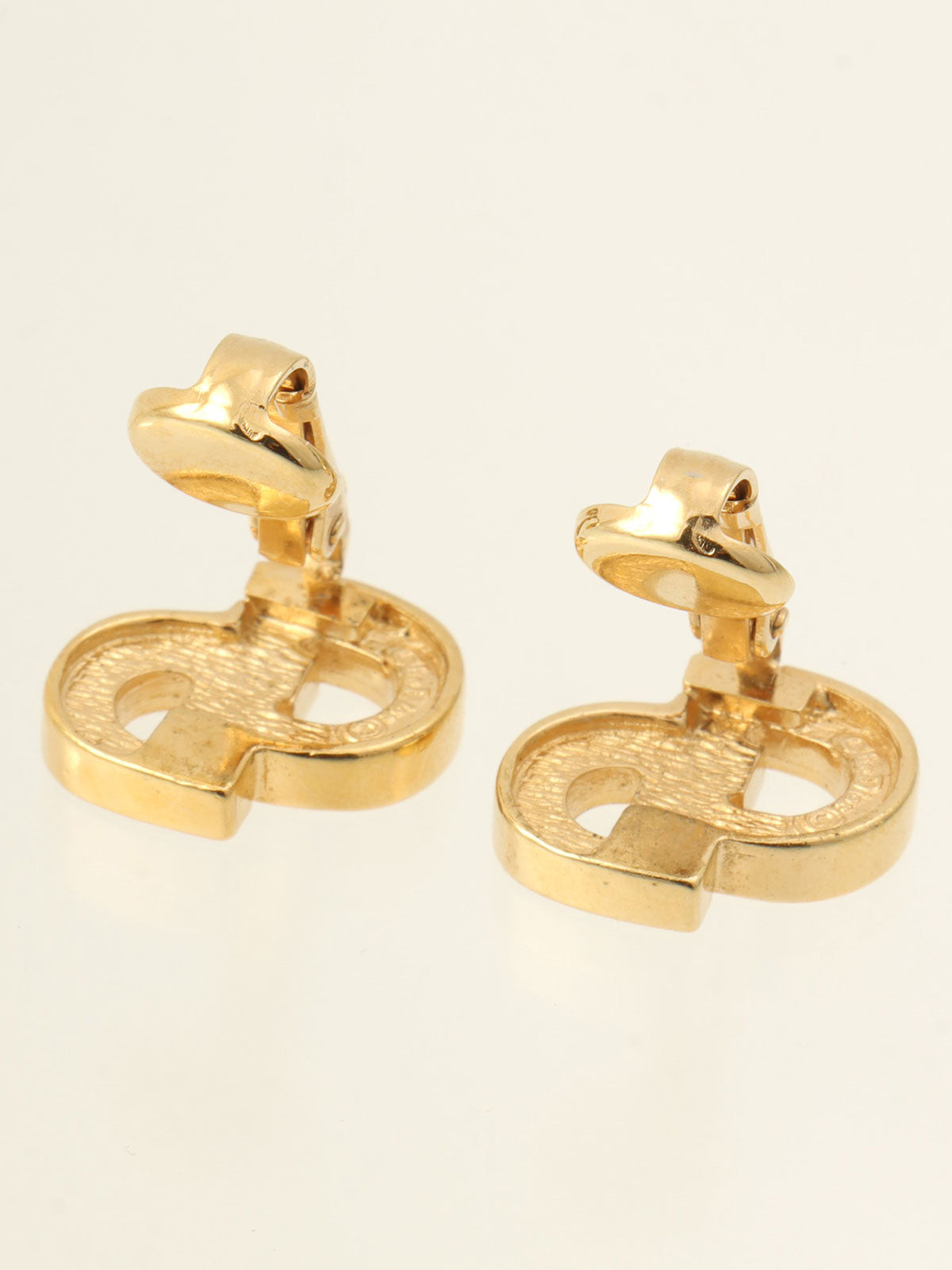 Rhinestone Logo Earrings - Gold
