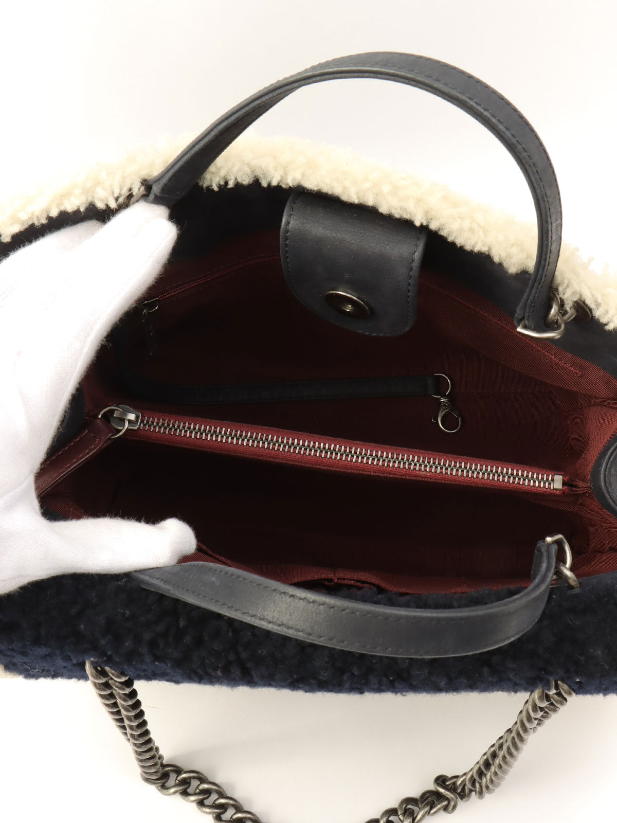 Circa 2015 Mouton Boy Chanel Chain Shoulder Bag, Black/Ivory