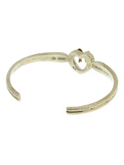 18K925 Heart Ribbon Motif Bangle Silver/Gold