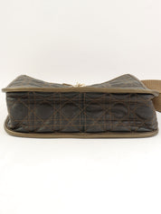 Cannage Stitch 单肩包 卡其色/黑色