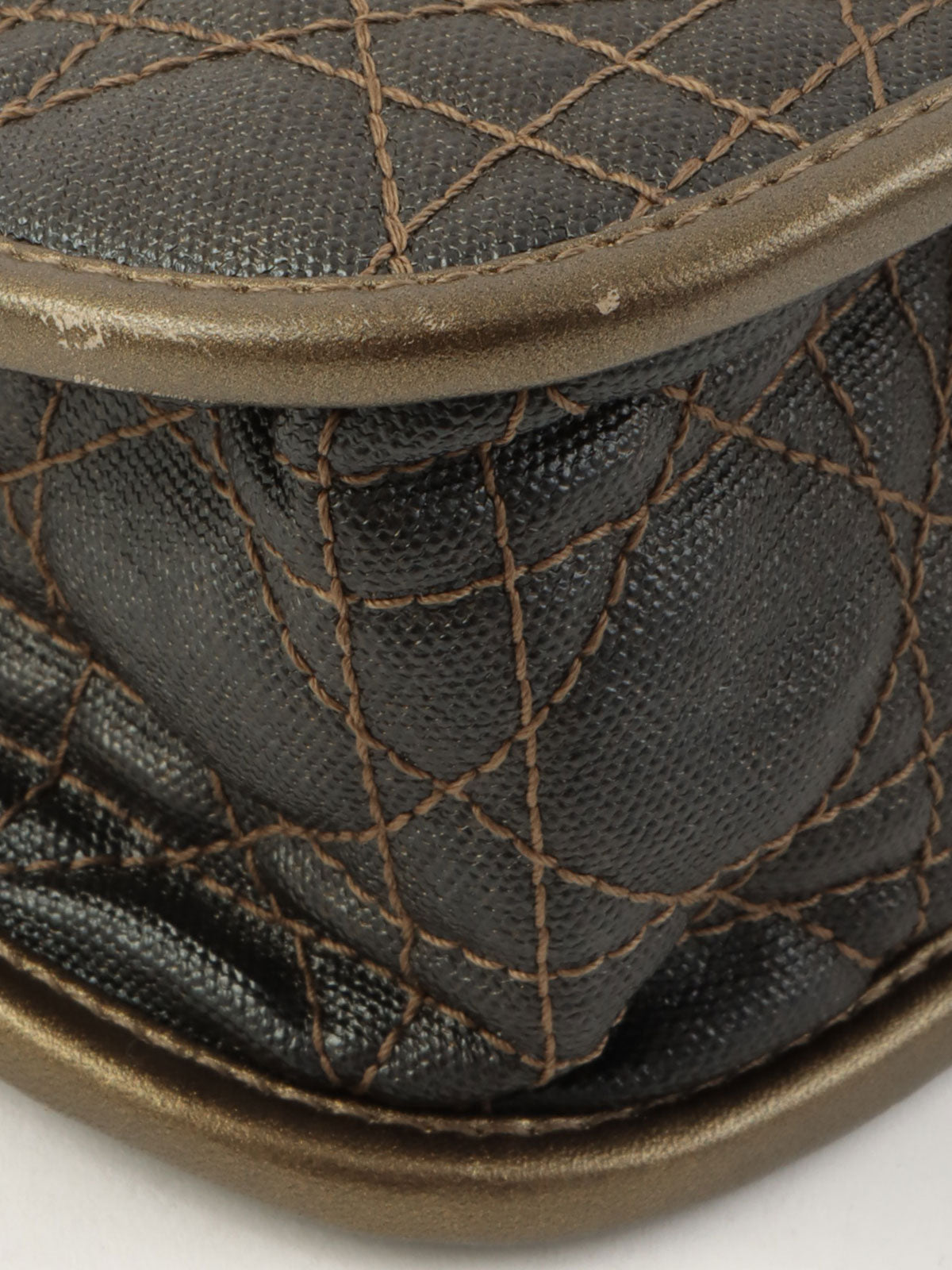 Cannage Stitch 单肩包 卡其色/黑色