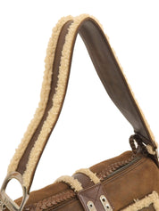 フライトラインムートンワンショルダーバッグ ブラウン