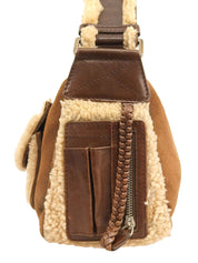 フライトラインムートンワンショルダーバッグ ブラウン