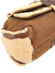 フライトラインムートンワンショルダーバッグ ブラウン