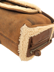 フライトラインムートンワンショルダーバッグ ブラウン