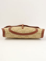 マカダムパターンワンショルダーバッグ カーキ/ブラウン