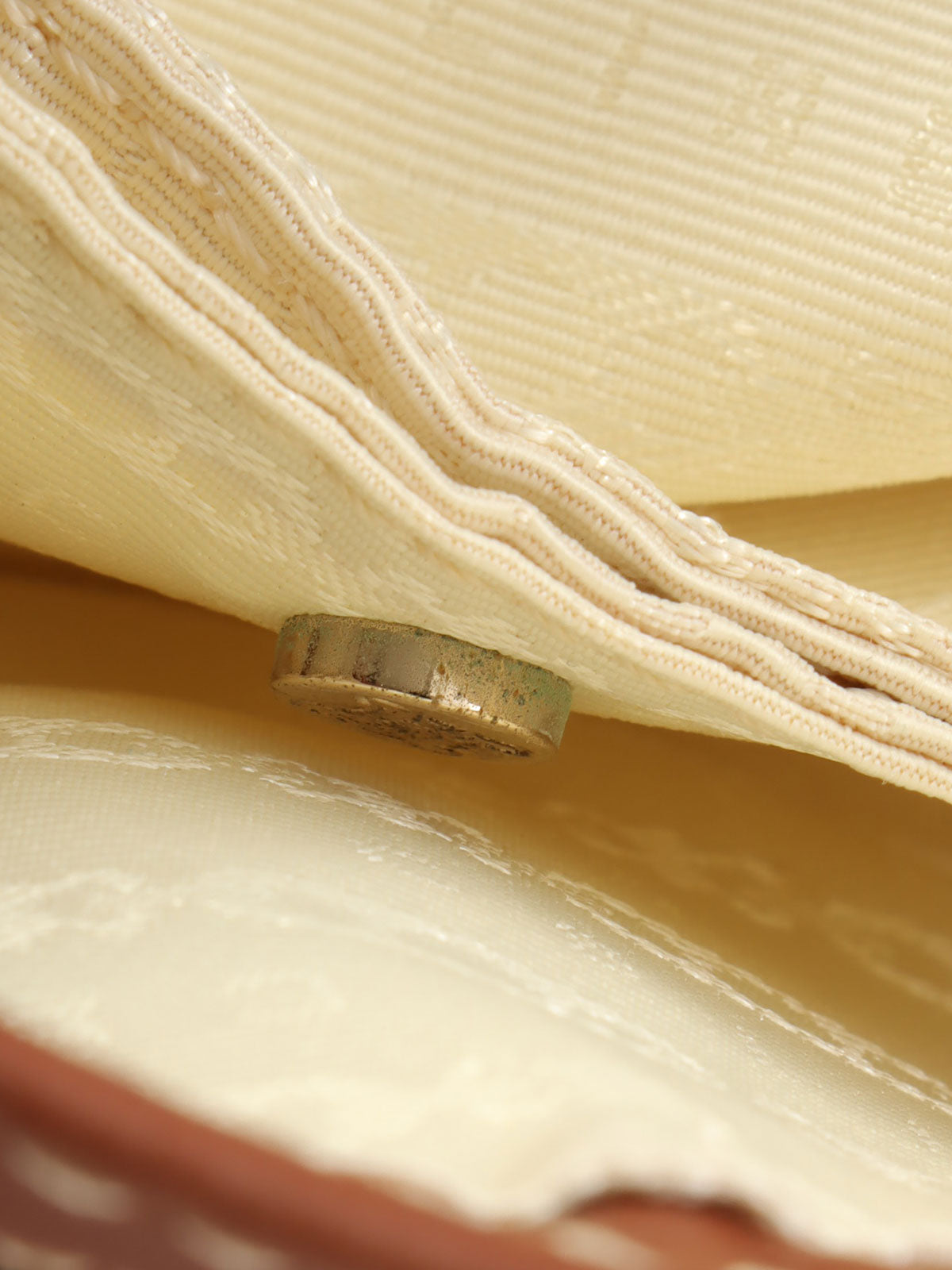 マカダムパターンワンショルダーバッグ カーキ/ブラウン