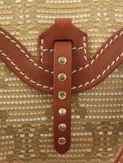 マカダムパターンワンショルダーバッグ カーキ/ブラウン