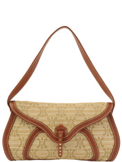 マカダムパターンワンショルダーバッグ カーキ/ブラウン