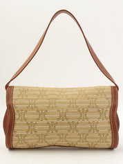 マカダムパターンワンショルダーバッグ カーキ/ブラウン