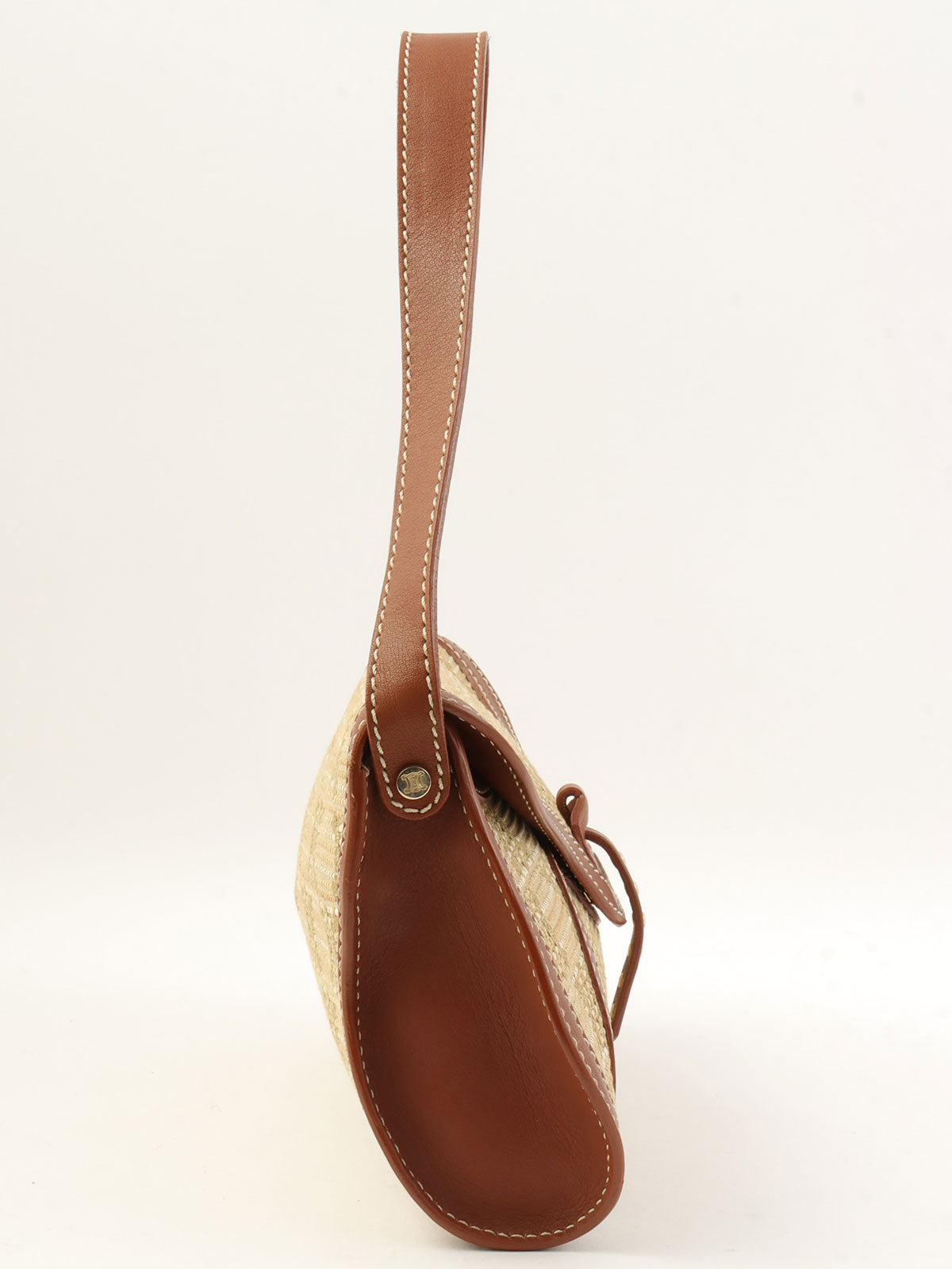 マカダムパターンワンショルダーバッグ カーキ/ブラウン