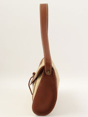 マカダムパターンワンショルダーバッグ カーキ/ブラウン