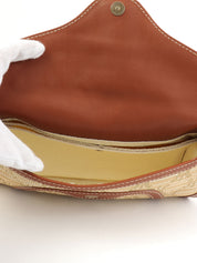 マカダムパターンワンショルダーバッグ カーキ/ブラウン